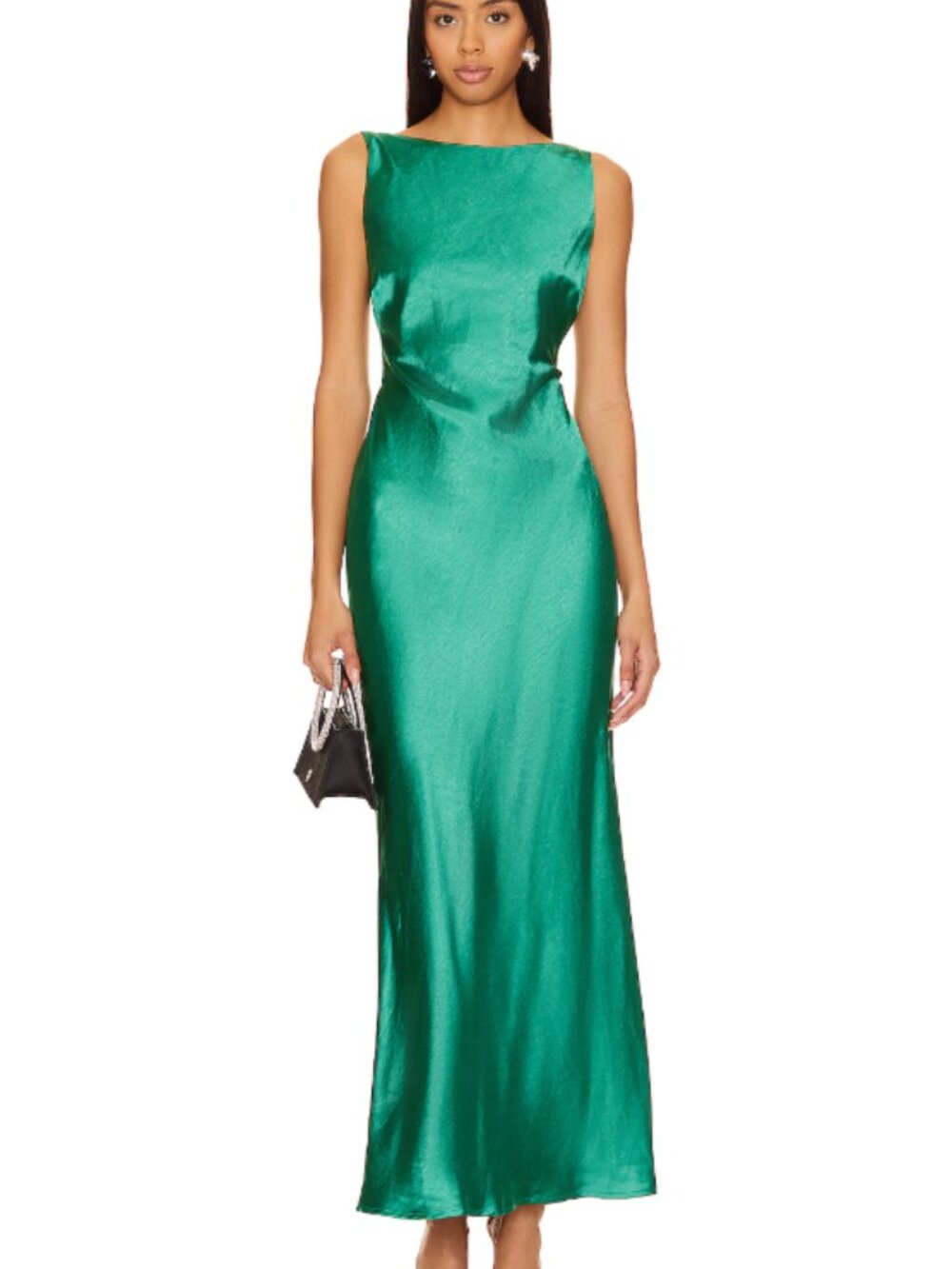 Runaway the Label Floor-Length Satin Dress